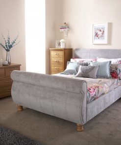 Chicago Sleigh Bedstead Chenille