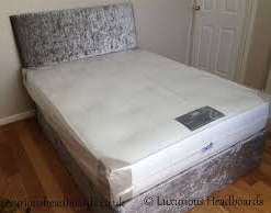 Crushed Velvet Divan Bed plus Headboard/Mattress