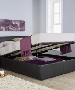 Ascot leather gas lift storage bed