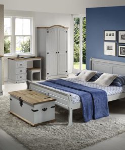 Georgia Wooden Sleigh bed Seconique