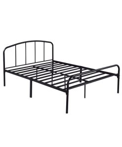 Milton double 4ft6  black metal bed frame