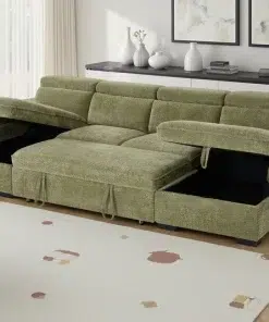 Hudson u shape corner sofa bed