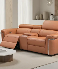 tan recliner 2 seater