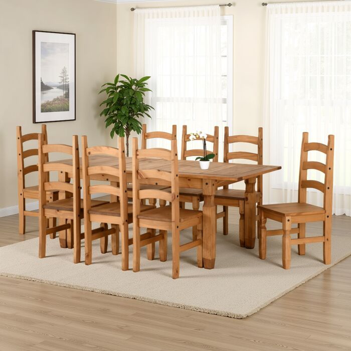 Corona extending table with 8 chairs