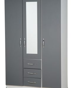 3 door tripple 2 drawers with mirror