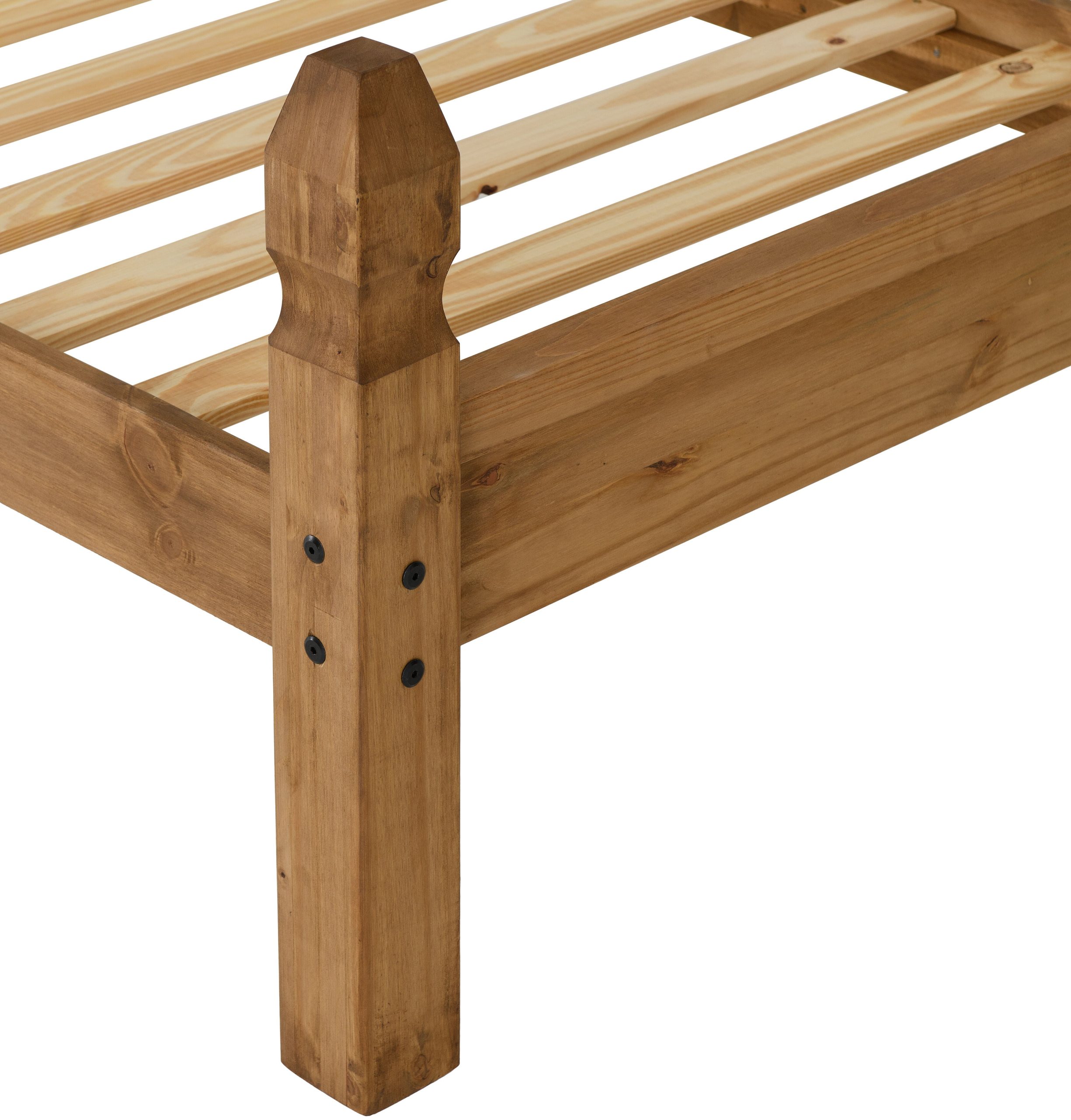 Corona 3 ft low foot end single pine bed frame - Image 2