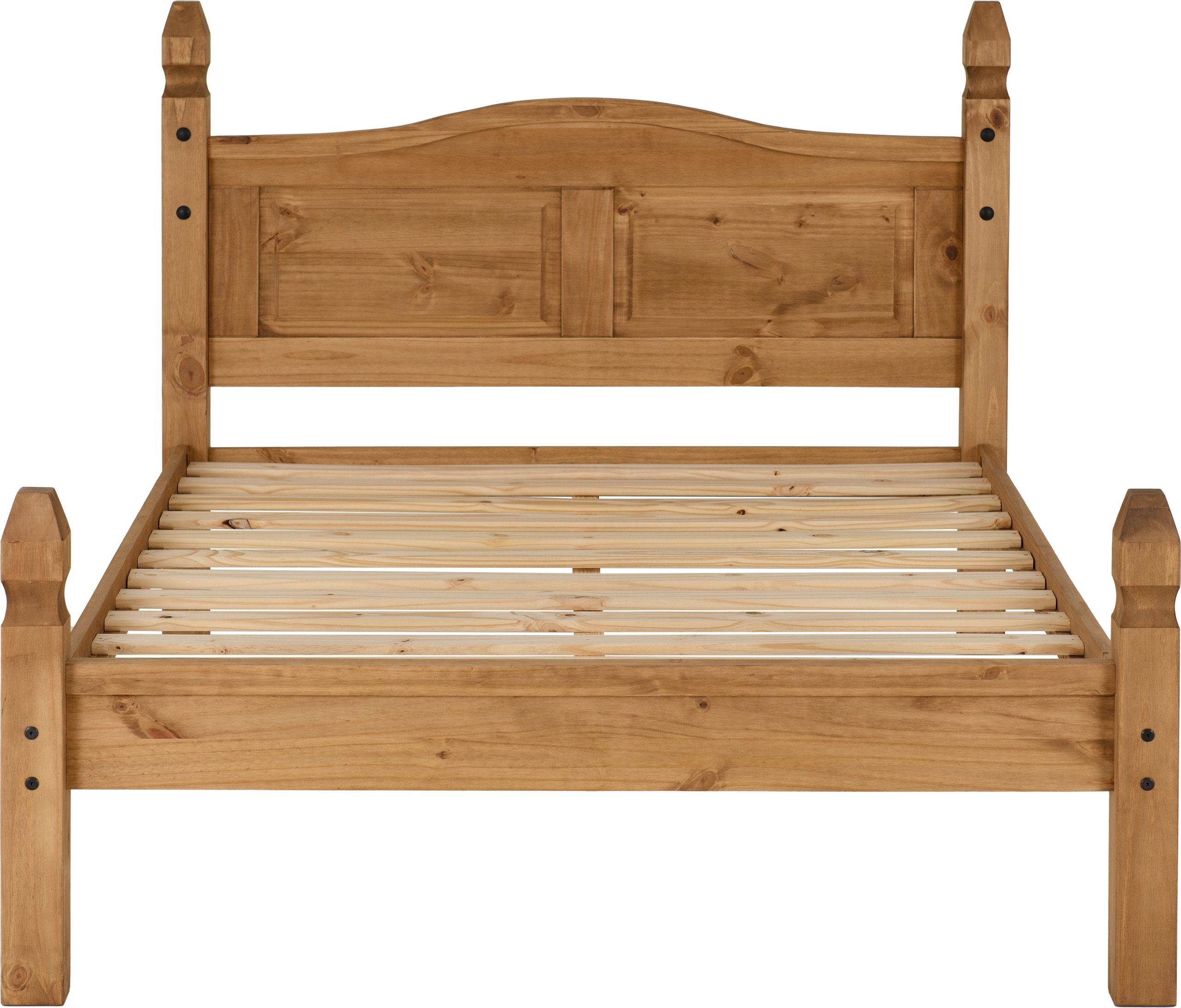Corona 4ft6 low foot end pine bed frame - Image 2
