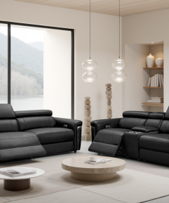 Somerville Electric Recliner Sofa Black 3+2 Set