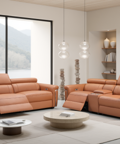Somerville Electric Recliner Sofa Tan 3+2 Set