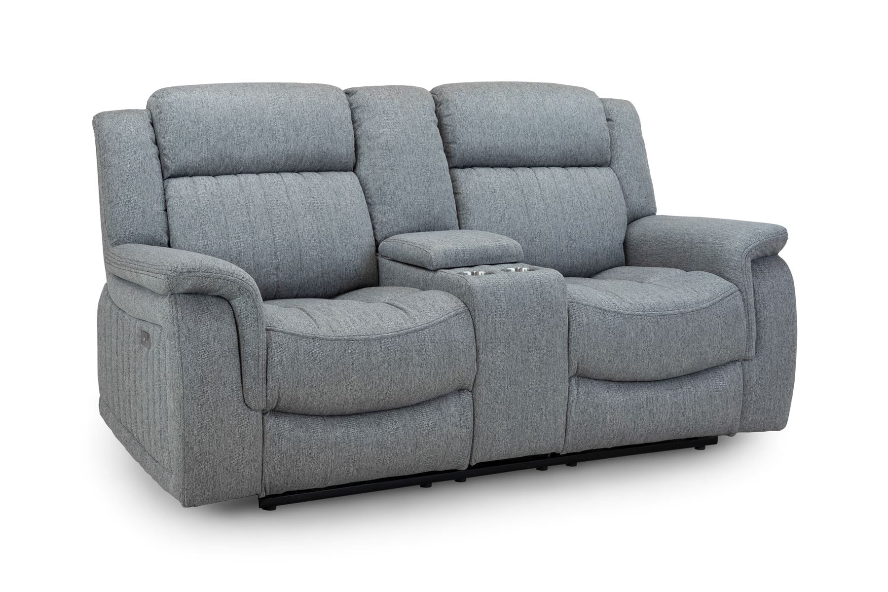 Linden Electric Recliner Sofa Grey 2 Seater - Image 4