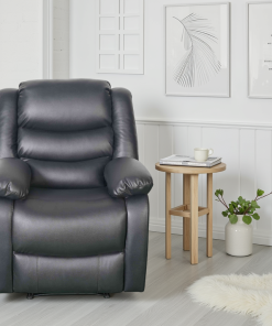 Conrad Manual Recliner Sofa Black Armchair