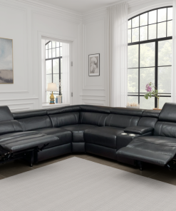 Somerville Electric Recliner Sofa Black Large Corner