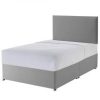 grey divan set with hb and 2 drawers on side