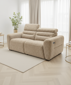 Tokyo Electric Recliner Beige 3 Seater