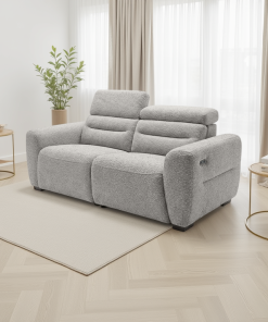 Tokyo Electric Recliner Grey 3 Seater