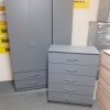 Gents 2 door triple with 5 drawer chest