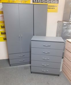 Gents 2 door triple with 5 drawer chest