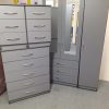Gents 3 Drawer mirrowed Triple robe With 5 Drawer Chest and 2 Bedsides