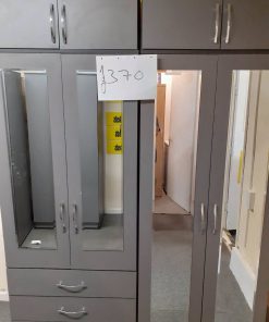 Mirrored Wardrobe with Top Box, Mirrored Wardrobe with Drawers, Top Box