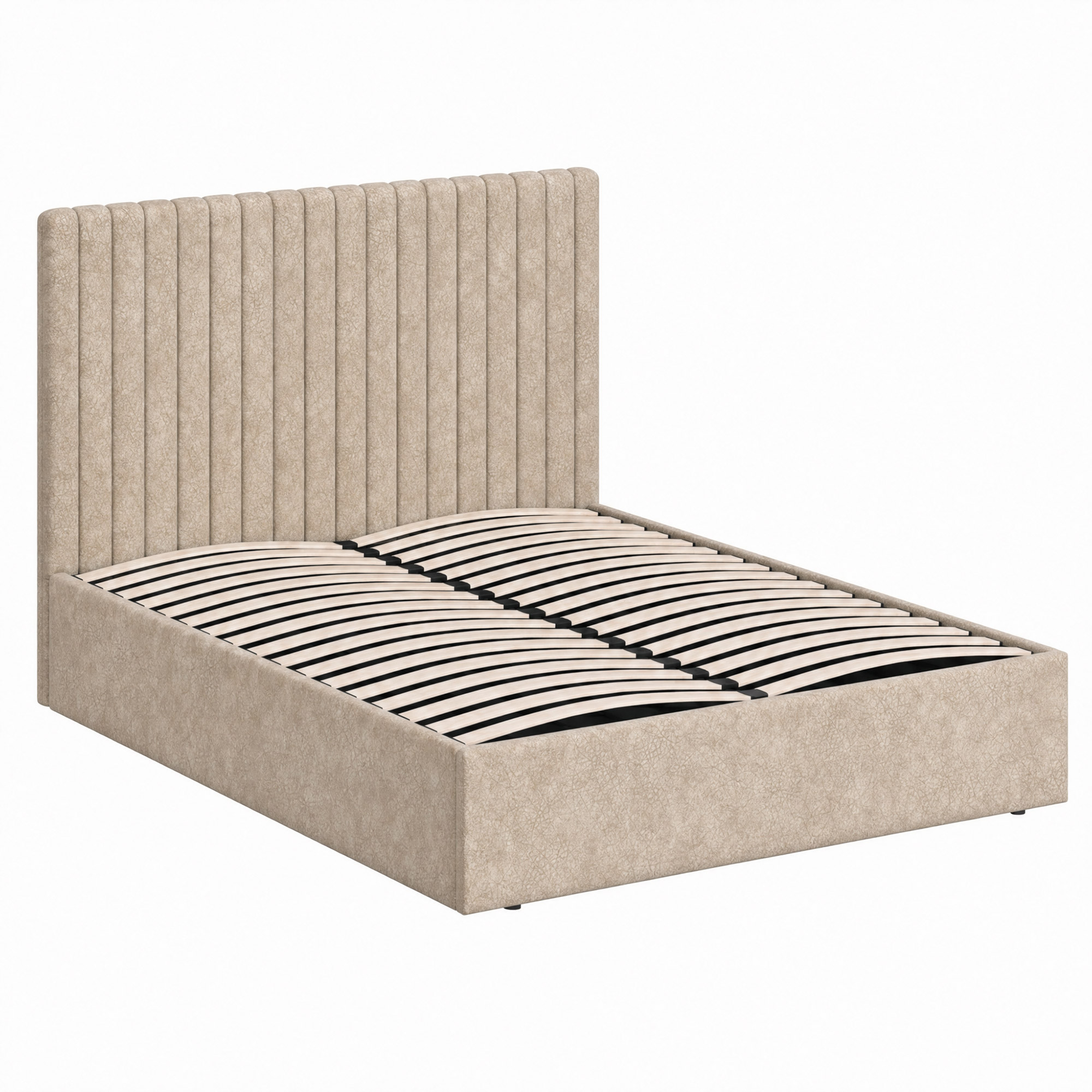 Sollom Tall Headboard ottoman bed frame - Image 3