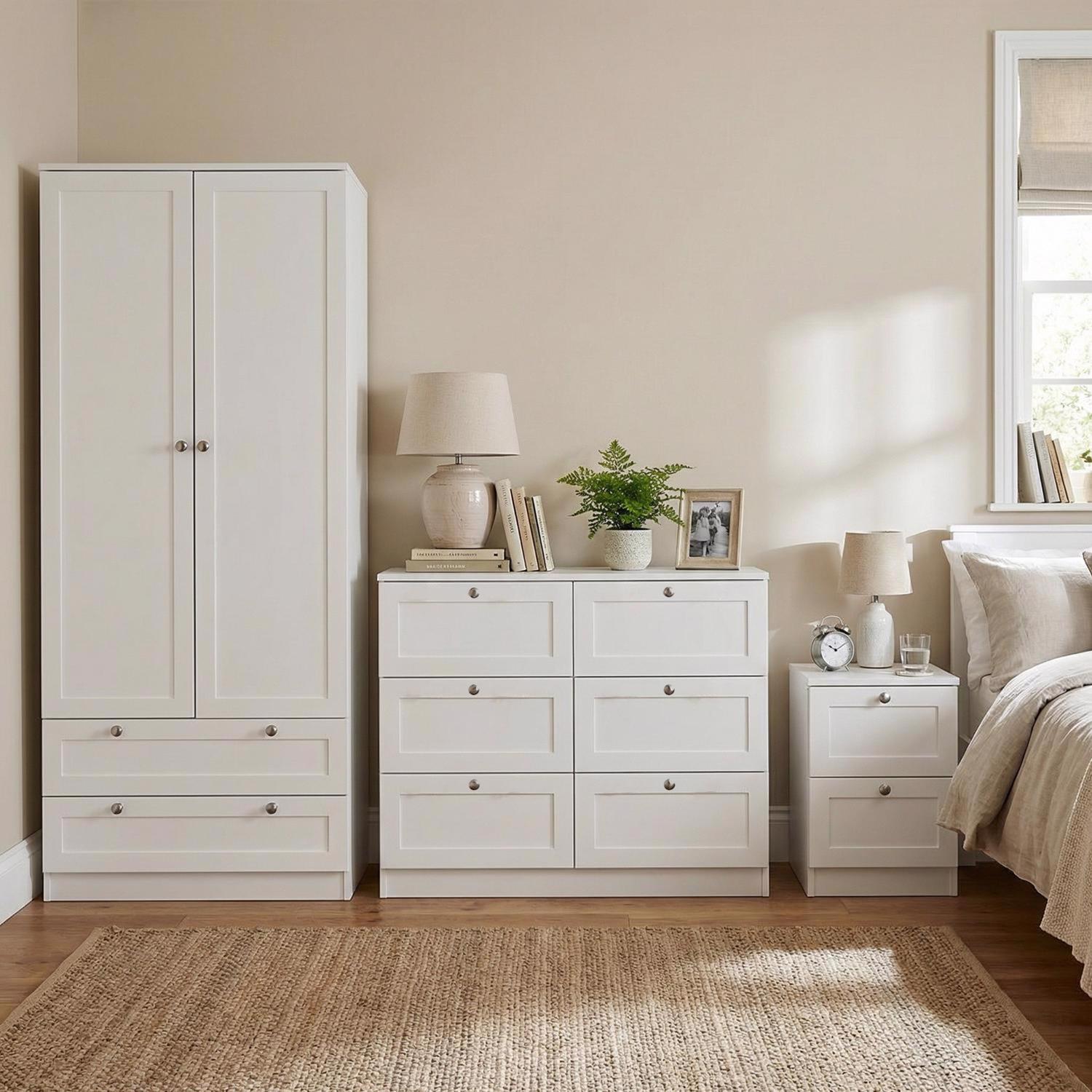 Artus 3 Piece Bedroom Furniture white