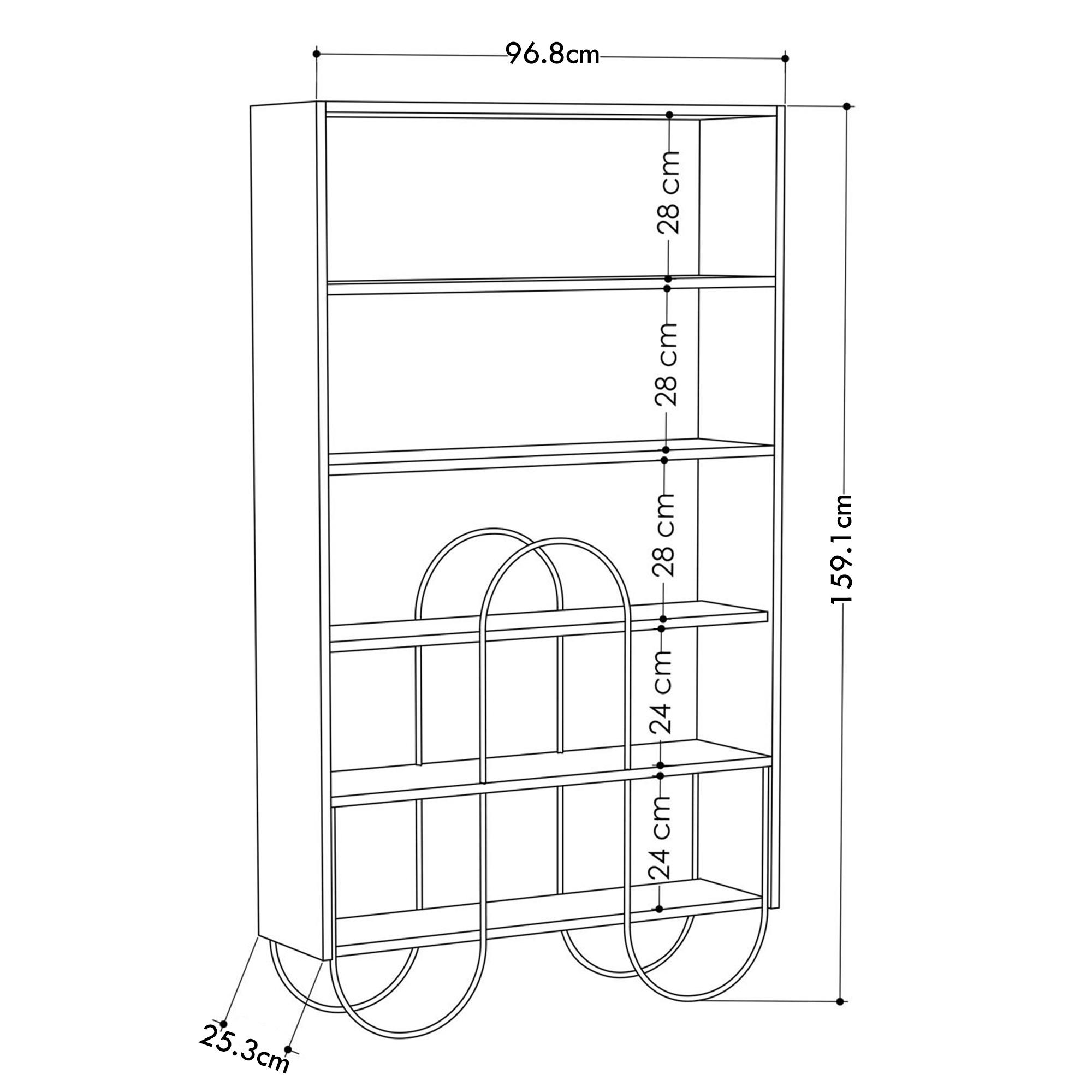 Norfolk Modern Bookcase Display Unit - Image 2