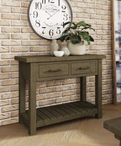 Saltash 2 Drawer Console Table – Solid Reclaimed Natural Pine